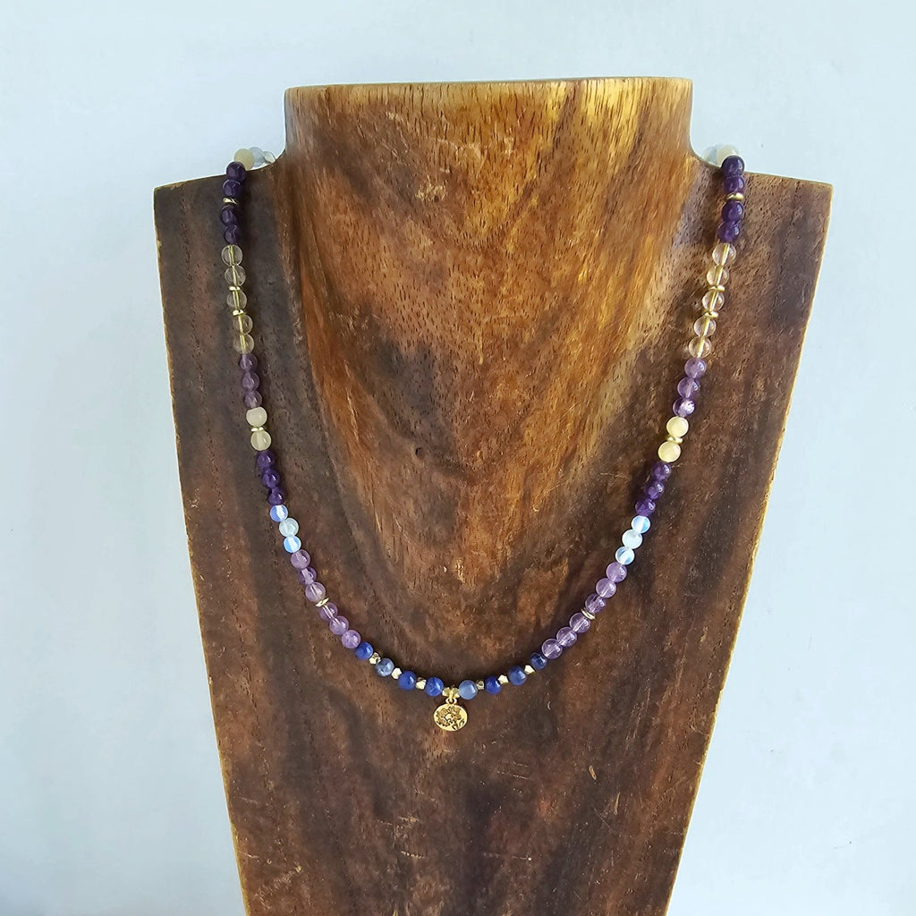 september birth flower necklace aster moxie malas