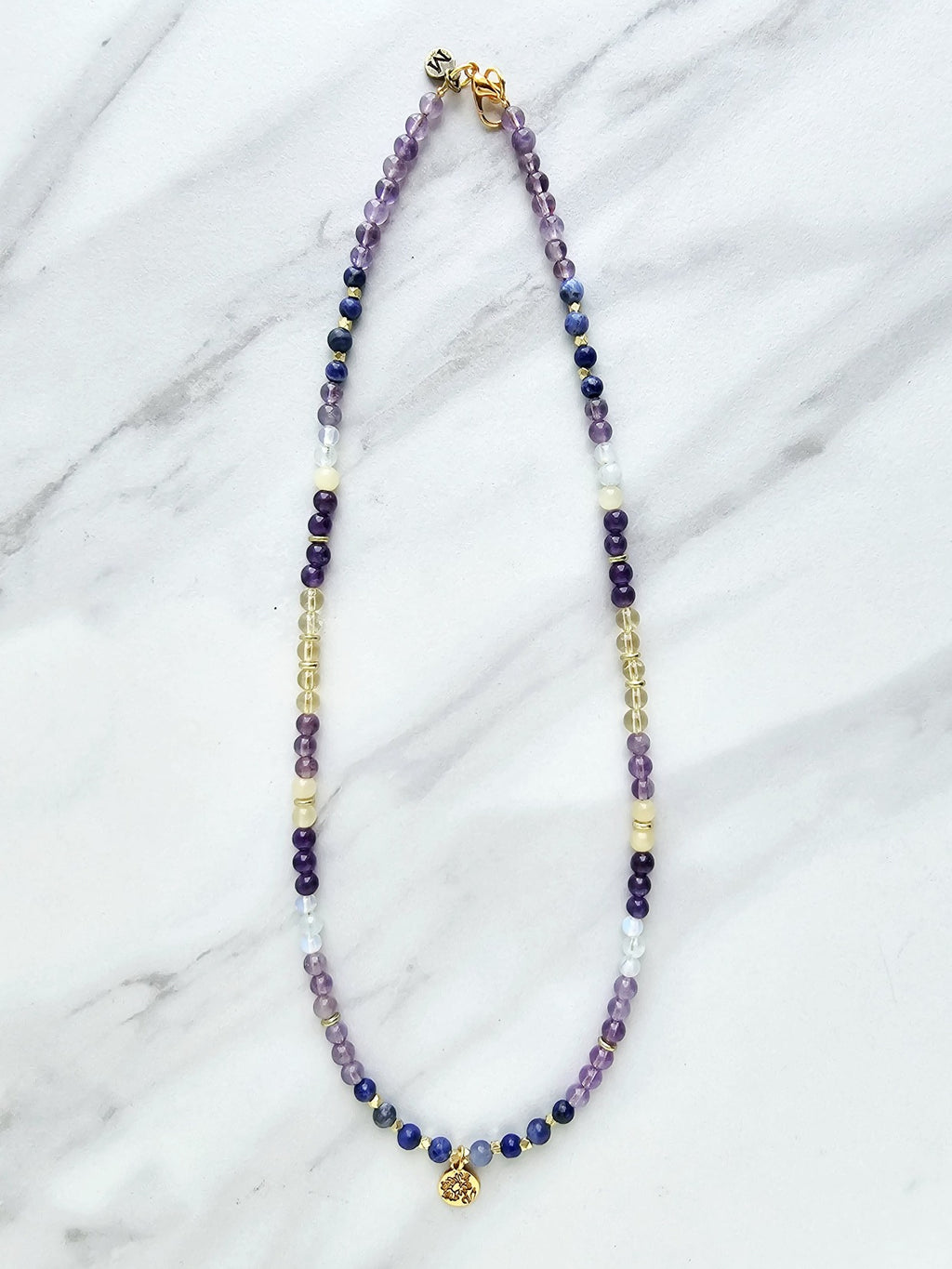 september birth flower necklace aster moxie malas