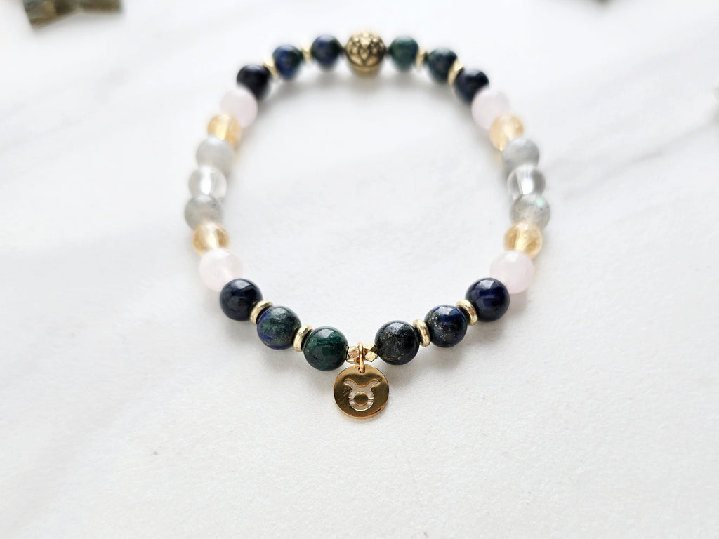 taurus zodiac crystal bracelet