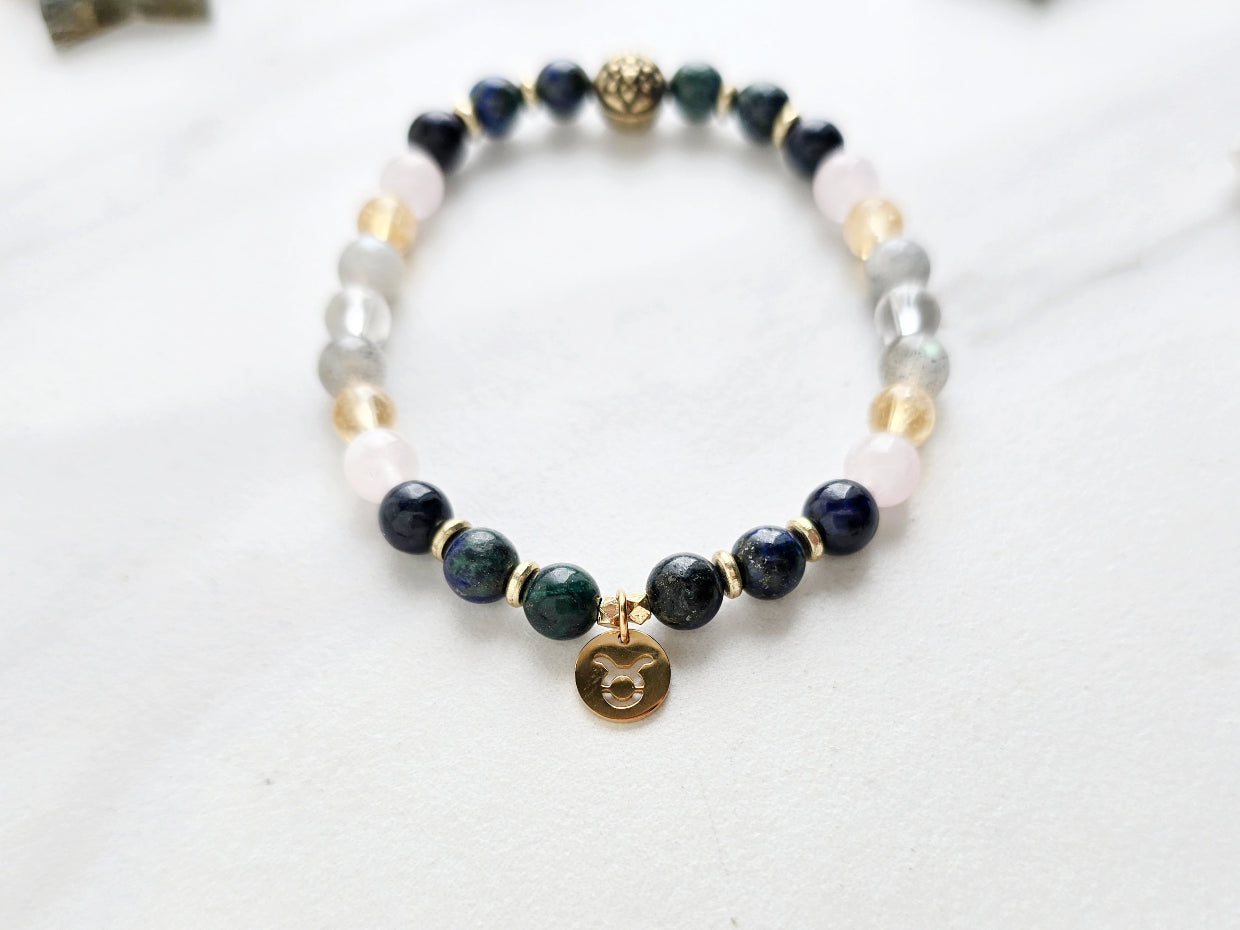 taurus zodiac crystal bracelet
