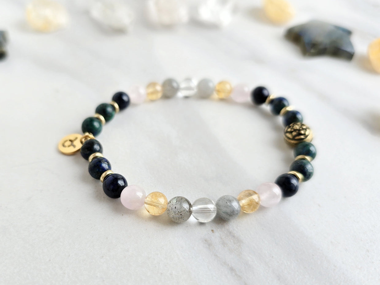 taurus zodiac crystal bracelet