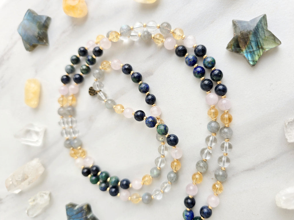 Taurus mala necklace zodiac jewelry