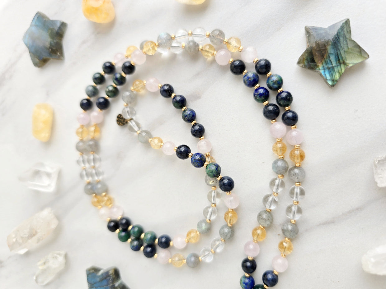 Taurus mala necklace zodiac jewelry