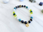 virgo crystal zodiac bracelet sun moon rising earth sign gift