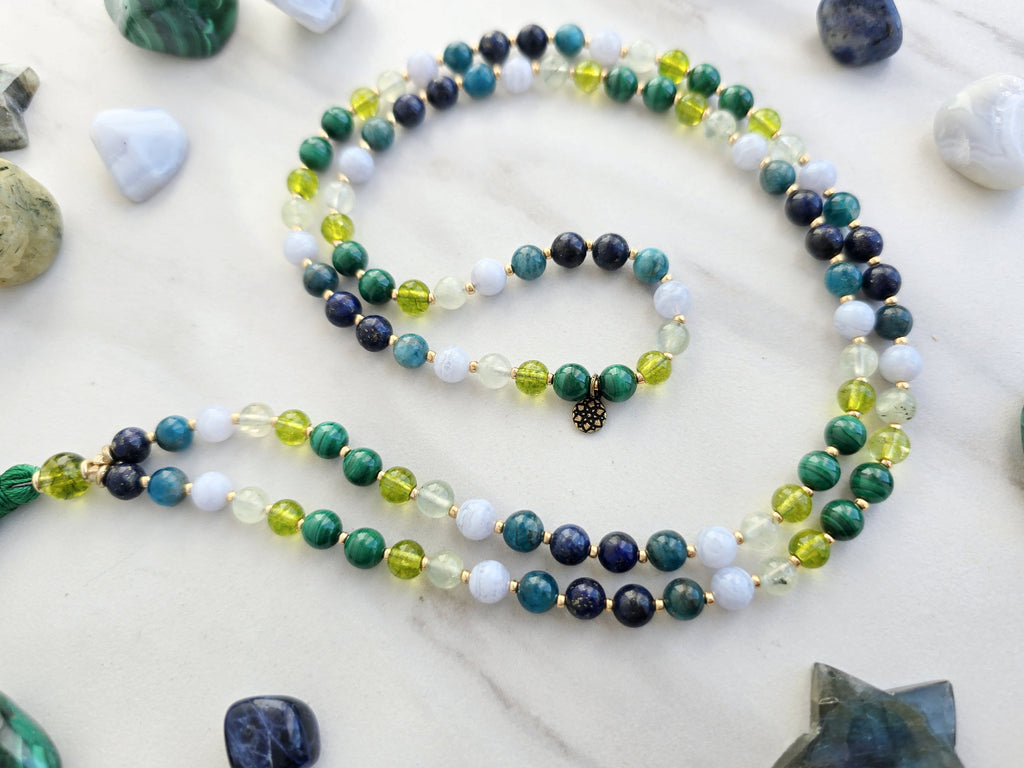 virgo crystal zodiac mala sun moon rising earth sign gift