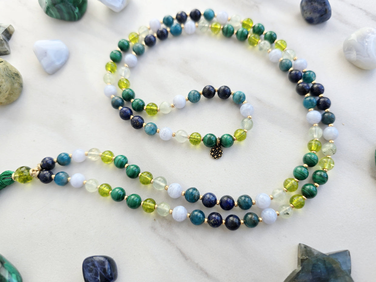 virgo crystal zodiac mala sun moon rising earth sign gift