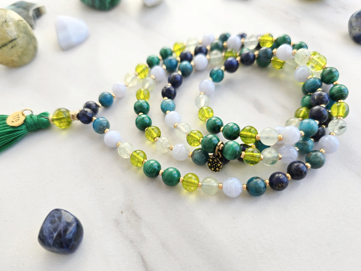 virgo crystal zodiac mala sun moon rising earth sign gift