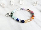 love and lotus tarot strength through the storm bracelet multi color stone and crystal bracelet