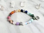 love and lotus tarot strength through the storm bracelet multi color stone and crystal bracelet