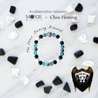 the chris fleming bracelet black white silver cyan