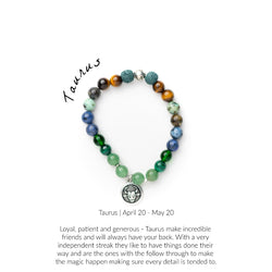 Taurus zodiac bracelet crystal energy