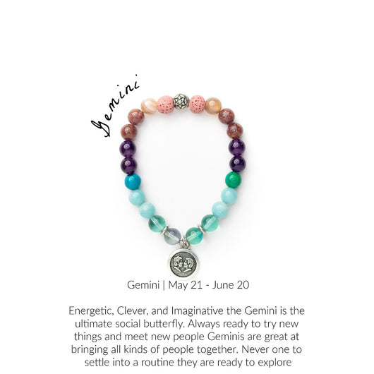 gemini zodiac bracelet crystal energy