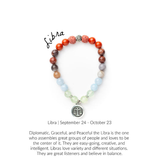 Buy Online Libra (Tula) Zodiac Sign Crystal Bracelet - Shubhanjali