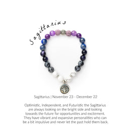 Sagittarius zodiac bracelet crystal energy