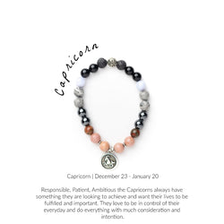 Capricorn zodiac bracelet crystal energy