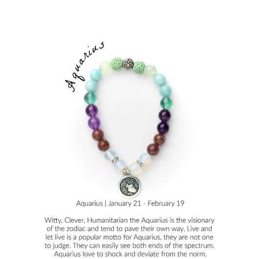 Aquarius Bracelet / Emotional Protection & Balancer for Aquarius – Kazzy  Stone