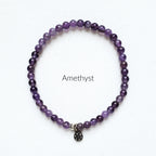4mm stretch elastic amethyst amplifier bracelet