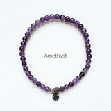 4mm stretch elastic amethyst amplifier bracelet