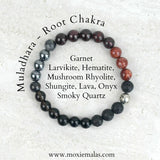 navigating emotions muladhara root chakra 8mm stretch elastic diffuser bracelet