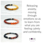 navigating emotions muladhara root chakra svadhishthana sacral chakra manipura solar plexus 8mm stretch elastic diffuser chakra bracelet set 