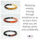 navigating emotions muladhara root chakra svadhishthana sacral chakra manipura solar plexus 8mm stretch elastic diffuser chakra bracelet set 