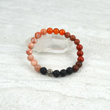 Svadhishthana Sacral Chakra 8mm aromatherapy diffuser stretch elastic Bracelet 