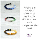 compassionate communication chakra bracelet set vishudda throat chakra anahata heart chakra manipura solar plexus 8mm stretch elastic diffuser