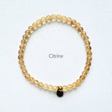 Citrine Bracelet 4mm amplifier stretch elastic