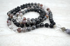 Creating Change Men's Intention mala Shungite larvikite botswana agate lava