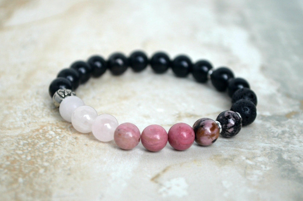 Resilient Love EMF Protection Bracelet Shungite 8mm stretch elastic diffuser