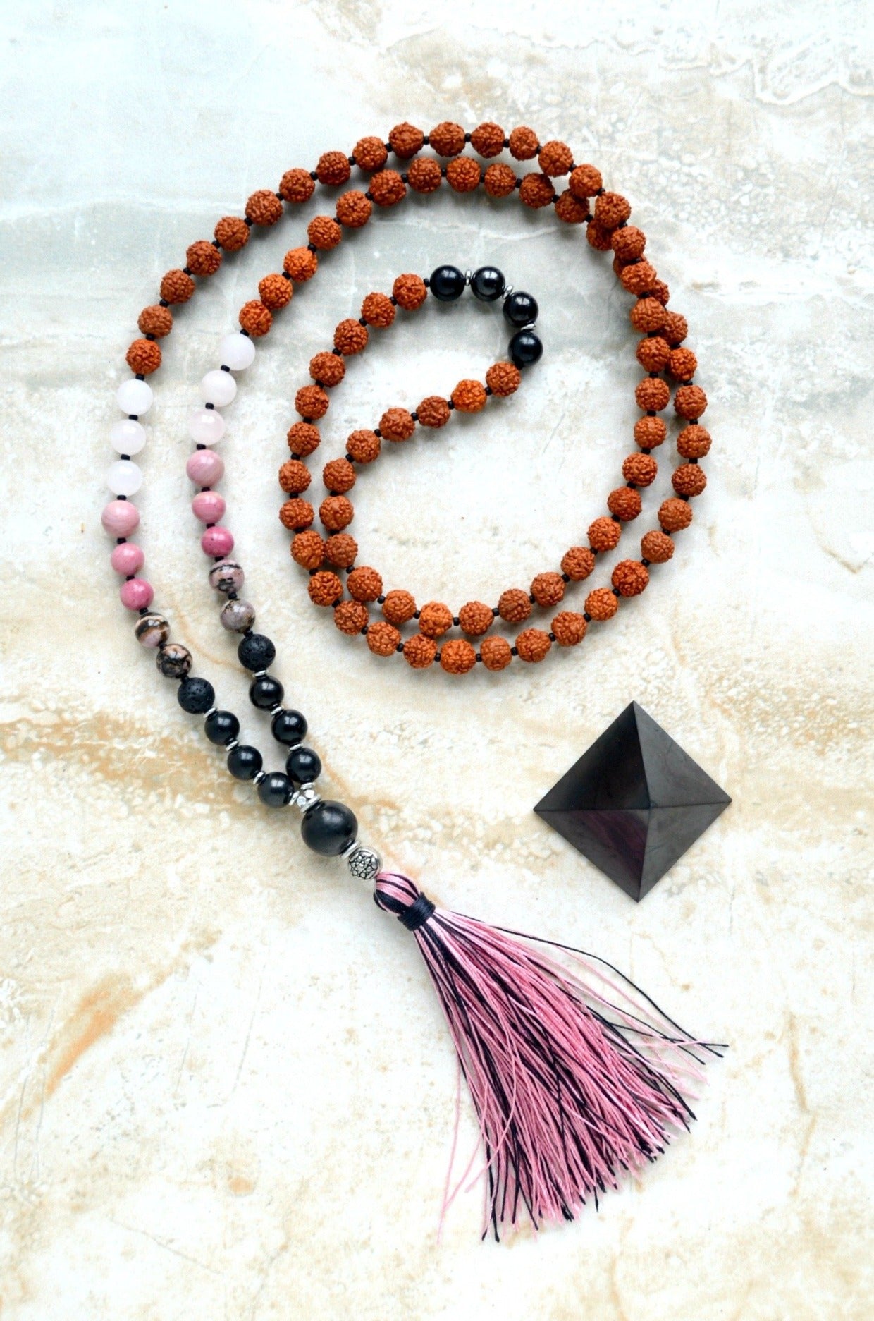 EMF Protection Mala Resilient Love Shungite