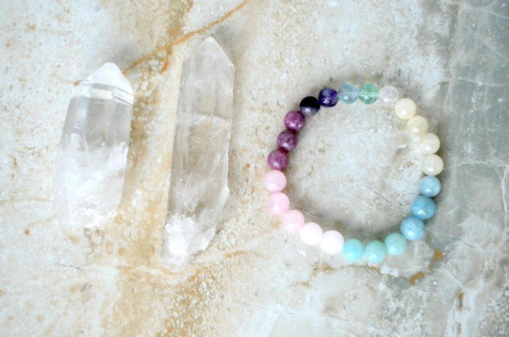 thrive I am enough oil diffusing 8mm stretch elastic bracelet