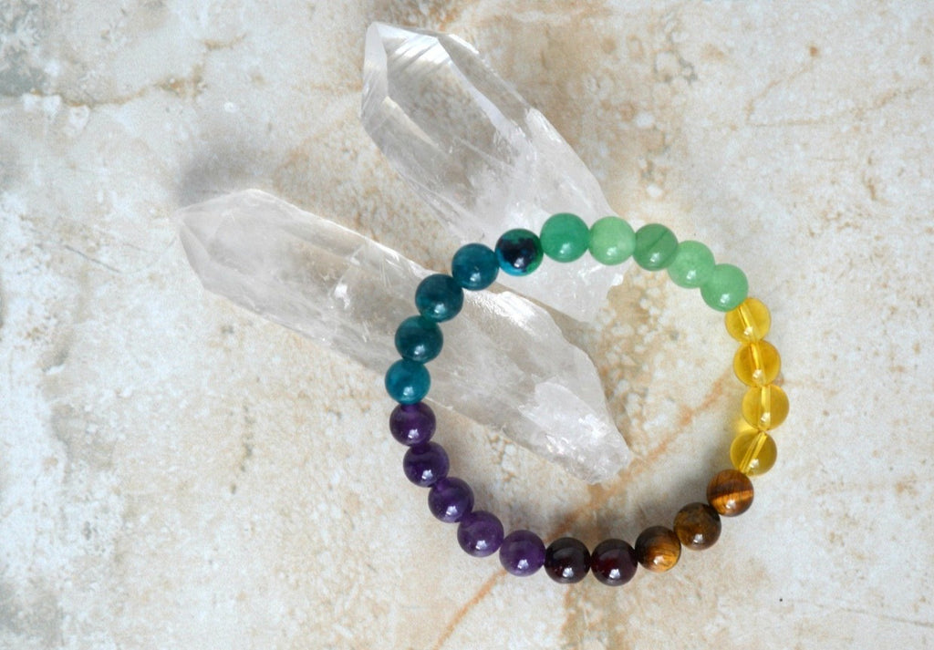 thrive with gratitude oil diffuser 8mm elastic stretch bracelet