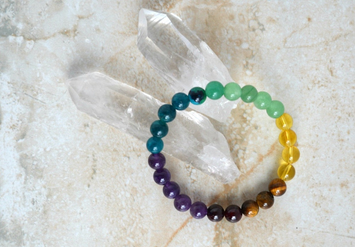 thrive with gratitude oil diffuser 8mm elastic stretch bracelet