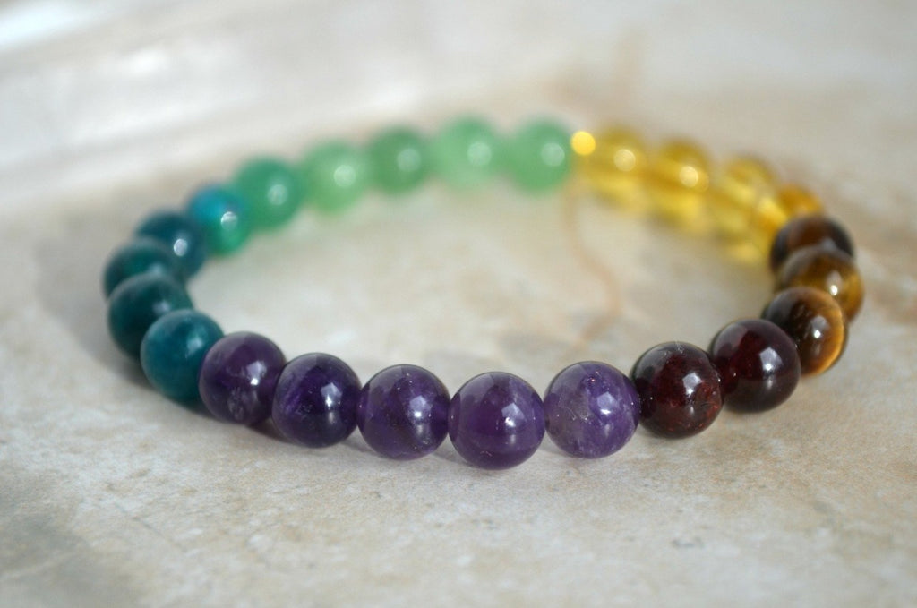 thrive with gratitude oil diffuser 8mm elastic stretch bracelet