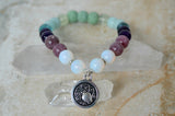 Aquarius Zodiac Diffuser 8mm stretch elastic bracelet