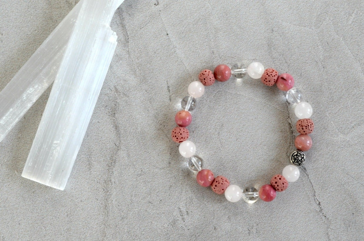 love mandala essence essential oil diffuser 8mm stretch elastic bracelet