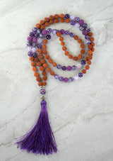 Master Healer Mandala Essence Essential Oil Diffuser Mala Amethyst Rudraksha