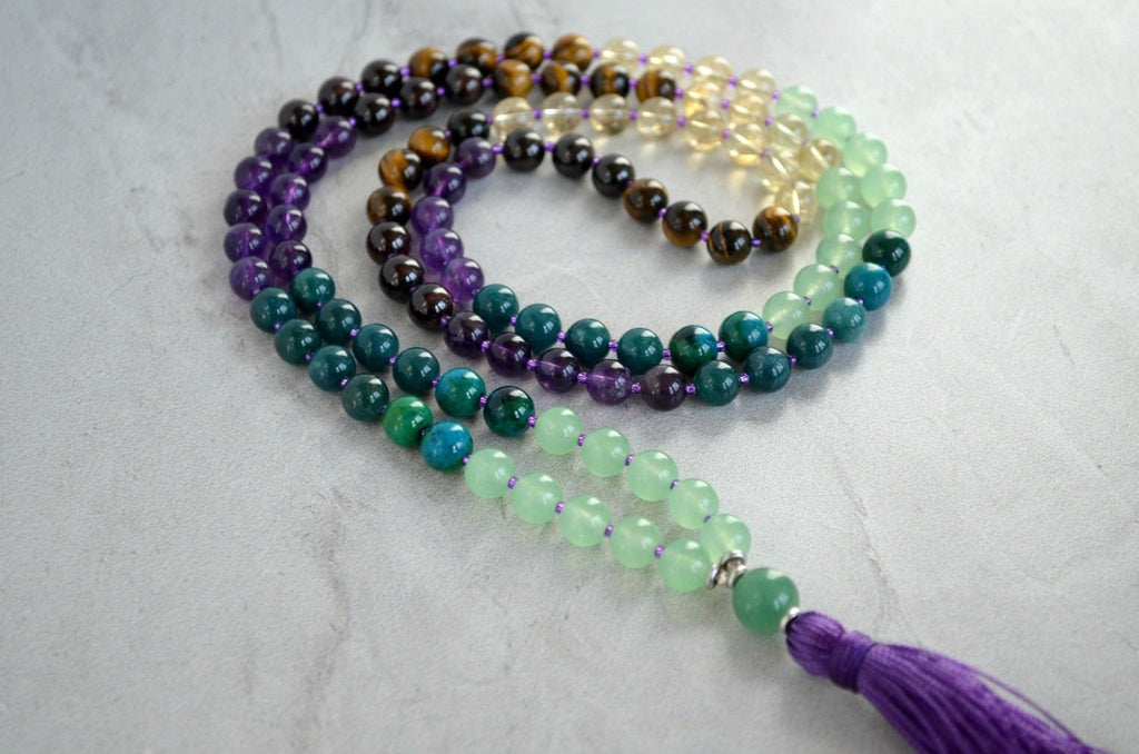 thrive with gratitude mediation mala oil diffuser