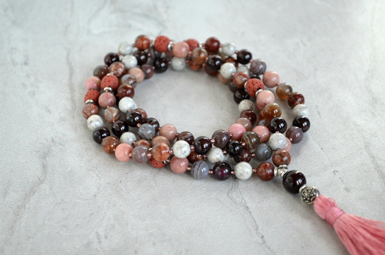 thrive Worthy Essential Oil Diffuser Gemstone Meditation Mala