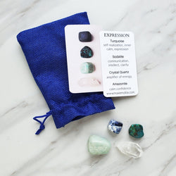 expression throat chakra crystal set