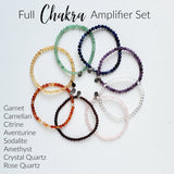 Full Chakra Moxie Amplifier Set 4mm stretch elastic bracelet