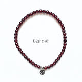 4mm amplifier garnet stretch elastic bracelet