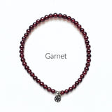 amlifier garnet 4mm stretch elastic bracelet