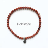 Goldstone Bracelet 4mm amplifier stretch elastic