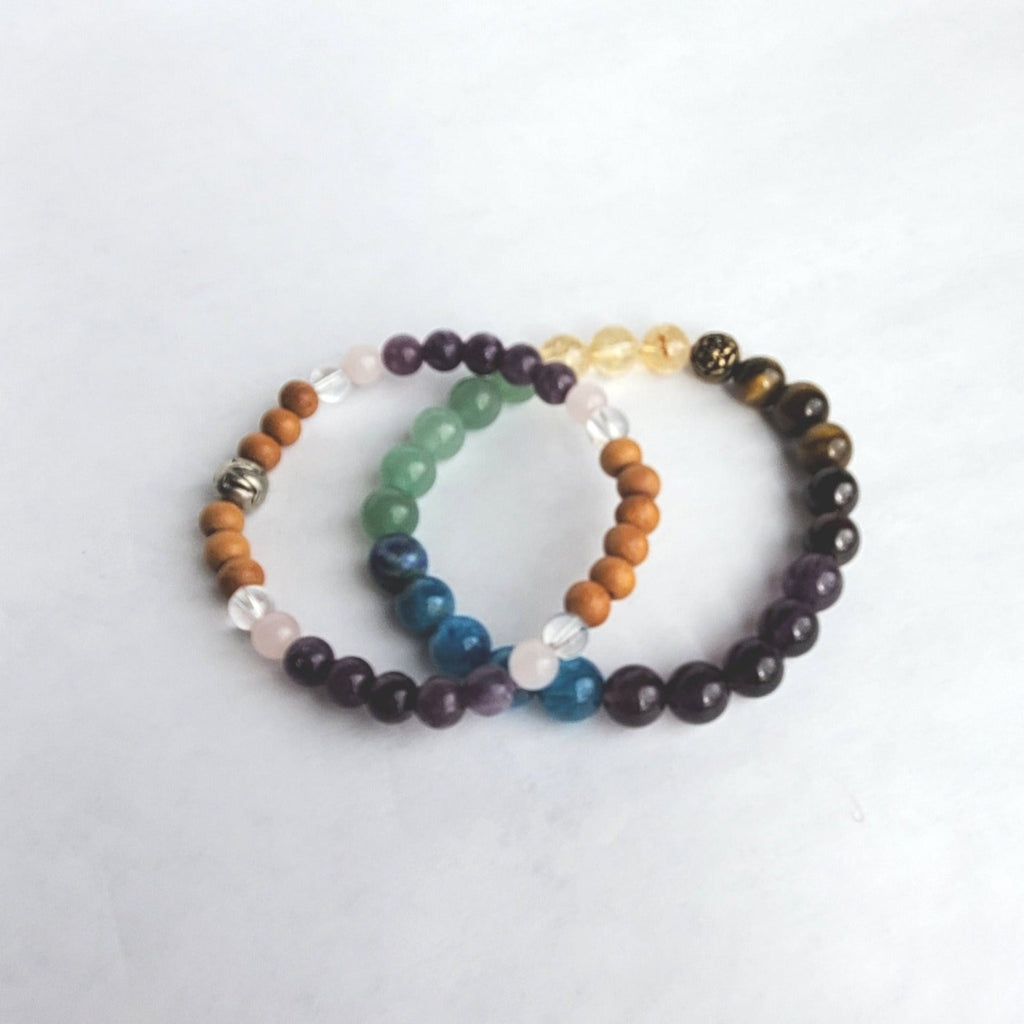 grateful heart bracelet set