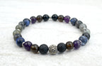 Men's I Am Enough Stretch Elastic Bracelet Smoky Quartz Onyx Labradorite Sodalite Amethyst 8mm