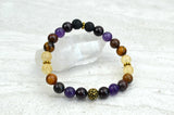 Keep Going Intention Stretch Elastic Bracelet Citrine Garnet Amethyst Tiger Eye Iron 8mm