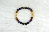 Keep Going Intention Stretch Elastic Bracelet Citrine Garnet Amethyst Tiger Eye Iron 8mm