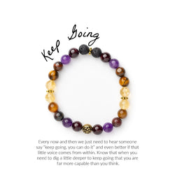 Keep going intention bracelet moxie malas yoga jewelry